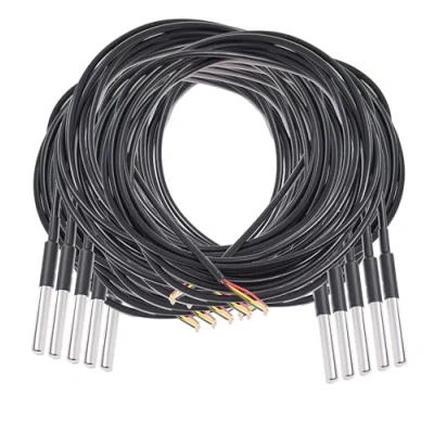Imagen de AZDelivery 10 x 3m cable DS18B20 sensor de temperatura digital acero inoxidable resistente al agua compatible con Arduino y Raspberry Pi E Book incluido!