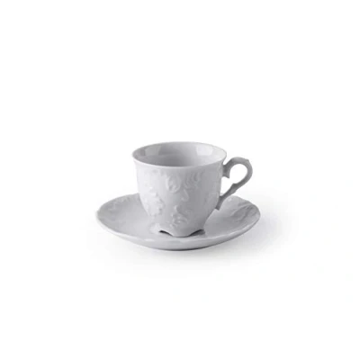 Imagen de Excelsa Elisa Rococò Juego de 6 tazas café con plato, porcelana