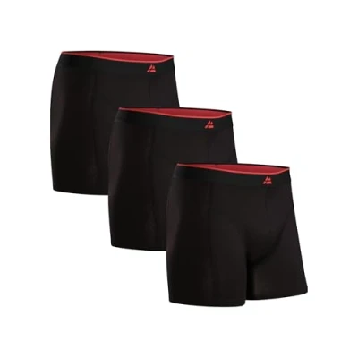 Imagen de DANISH ENDURANCE 3 Pack Calzoncillos de Bambú para Hombre, Bóxer Ultrasuave y Transpirable, Negro, 4XL