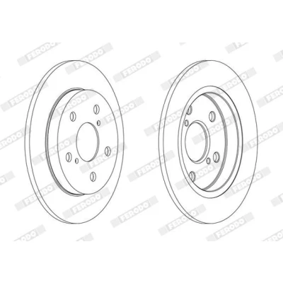 Imagen de FERODO PREMIER DDF1788C Disco de freno 259 9 5 macizo revestido sin tornillos TOYOTA: Auris Hatchback, Corolla X Berlina