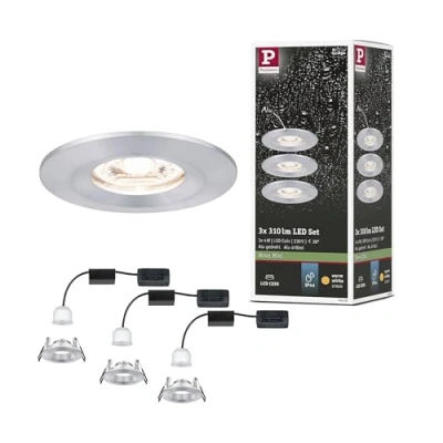 Imagen de Paulmann Nova mini foco empotrado 3 ud IP44 alu
