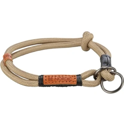Imagen de TRIXIE Zug Stopp 17294 Collar para Perro BE Nordic L XL, Color Arena/Negro, cómodo Perros Grandes y Muy Grandes, con limitación de tracción, Resistente Elegante