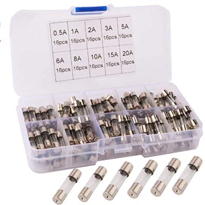 Imagen de RUNCCI YUN 160Pcs fusibles de Tubo Vidrio Coche,Kit soplado rápido,250 V 5x20mm Fusible (0.5A 1A 2A 3A 5A 6A 8A 10A 15A 20A)