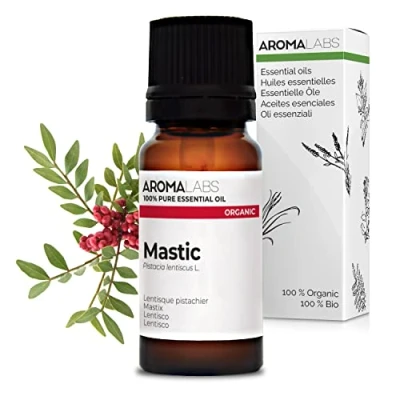 Imagen de BIO Aceite Esencial Lentisco 10mL 100% Puro, Natural, Quimiotipado y Certificado AB Aroma Labs (Marca Francesa)