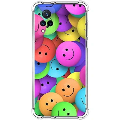 Imagen de Tumundosmartphone Funda Silicona Antigolpes para Vivo V21 5G diseño Smile Dibujos