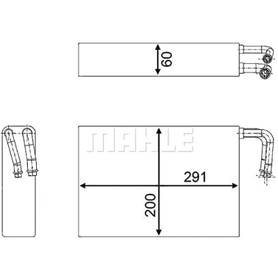 Imagen de Evaporador, aire acondicionado MAHLE ORIGINAL AE 86 000S