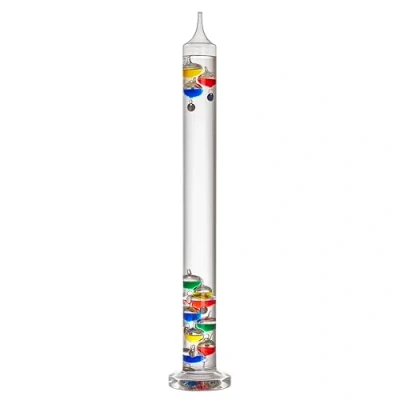 Imagen de TFA Dostmann XL Galileo Galilei 18.1017 Termómetro de cristal analógico (64 cm, medición temperatura interior, fácil lectura, marcas plateadas, objeto decorativo, 17 a 27 C,