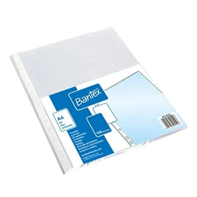 Imagen de Bantex Fundas para documentos (tamaño A4, polipropileno, 40 µ, 100 unidades)