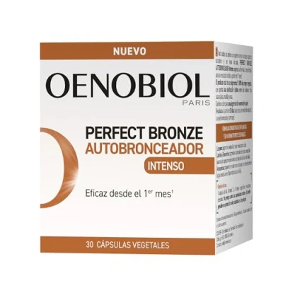 Imagen de OENOBIOL PERFECT BRONZE Autobronceador Acelerador Bronceado Corporal y Facial con Protección Solar Complemento alimenticio 30 cápsulas 1 mes