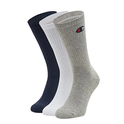 Imagen de Champion Unisex 3 PAAR Calcetines, Talla: 39 42, Blau weiß grau