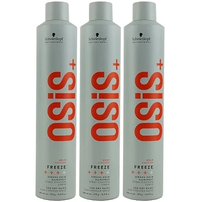Imagen de 3 x Schwarzkopf OSiS Hair Spray Freeze Strong Hold 500 ml