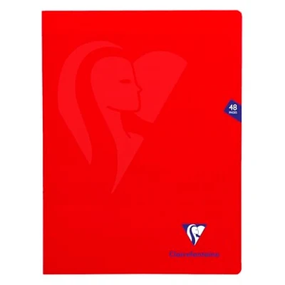 Imagen de Clairefontaine ES mimesys 24 x 32 cm (a cuadros Polypro libreta grapada con hojas, color rojo