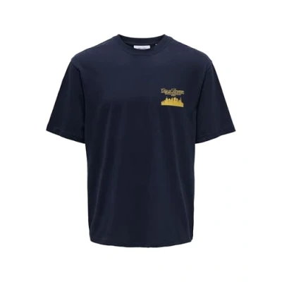 Imagen de ONLY &amp; SONS Onsrylan Life RLX SS tee Vd Camiseta, Azul Marino, M para Hombre