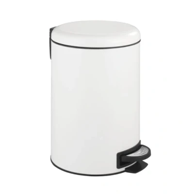 Imagen de Wenko Cubo de Pedal Leman Easy Close Blanco 12 L con Mecanismo Cierre Suave
