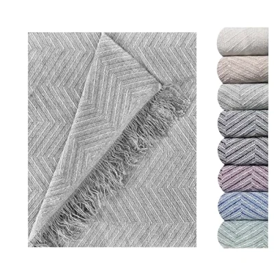 Imagen de GFD Colcha Multiusos Espiga para sofá y Cama Algodón Poliéster, Manta Foulard Cómoda Práctica Suave, Plaid Cubrecama, Cubre (Perla, 180 x 260)
