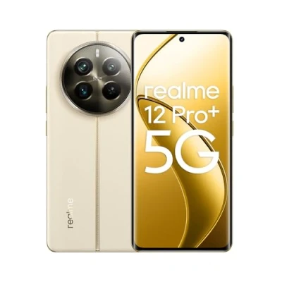 Imagen de realme Teléfono Móvil 12 Pro+ 5G 8 + 256GB, Cámara periscopio para retratos, Sony IMX890 con OIS, Procesador Snapdragon 7s de 2ª generación 5G, Pantalla visión curva 120Hz, Navigator Beige
