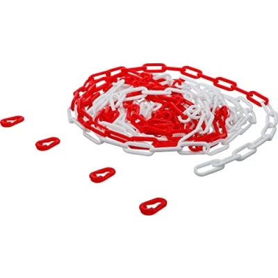 Imagen de BGS Diy 80816 Cadena de cierre rojo/blanco 4 mosquetones plástico 7,5 m