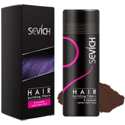 Imagen de Fibras Capilares Castaño Rojizo 25g Microfibras de Algodón en Polvo 100% Natural para Disimular Calvicie y Alopecia al Instante Fibra Capilar Hombre Mujer Hair Fibers
