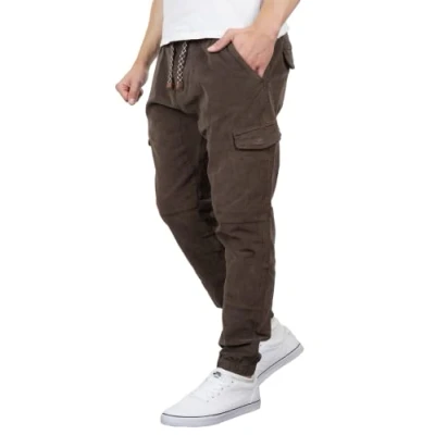 Imagen de Indicode Sydney Pantalones de pana para hombre, algodón, marrón, XXL