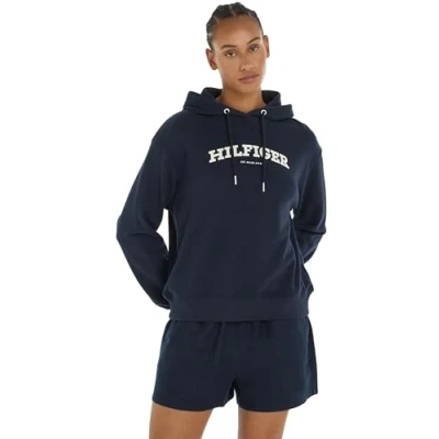 Imagen de Tommy Hilfiger Sudadera Hoodie con Capucha para Mujer, Azul (Desert Sky), XS