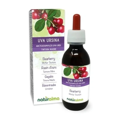 Imagen de Gayuba o uva ursi (Arctostaphylos ursi) hojas Tintura Madre sin alcohol Naturalma Extracto líquido gotas 120 ml Complemento alimenticio Vegano