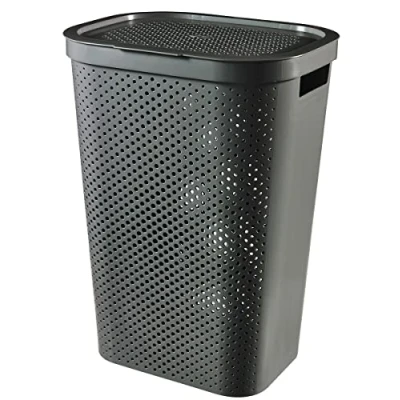 Imagen de Curver Hamper Infinity Recycled Baúl para la Colada, Gris Oscuro, 59