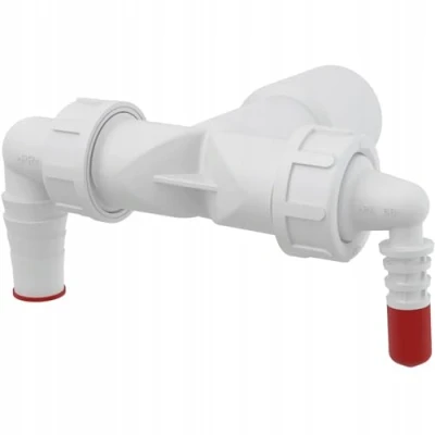 Imagen de Alcaplast P156Z Doble conector DN40/32 y 8 23 con solapas antirretorno