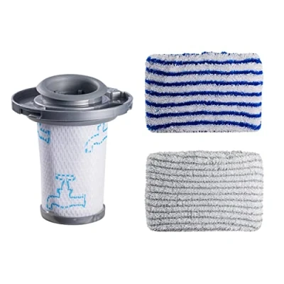 Imagen de PURexpert Sustitución Fitro Y Toallitas de microfibrasa Para Rowenta X FORCE 8.60 Aqua FLEX 8.50 AZUL