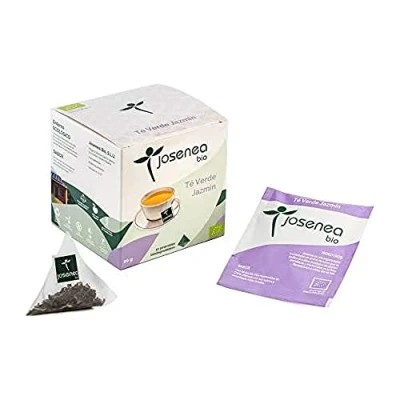 Imagen de Josenea Te Verde Jazmin 10Piramides Ensobradas Bio 200 gr