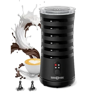 Imagen de PARIS RHÔNE Espumador de leche eléctrico 4 en 1 para espuma caliente y fría, caliente, antideslizante, forma apagado automático, recipiente