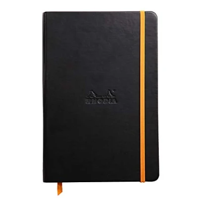 Imagen de Rhodia 118722 C Book Rhodiarama Cuaderno con goma elástica, 96 hojas, color Negro, A5