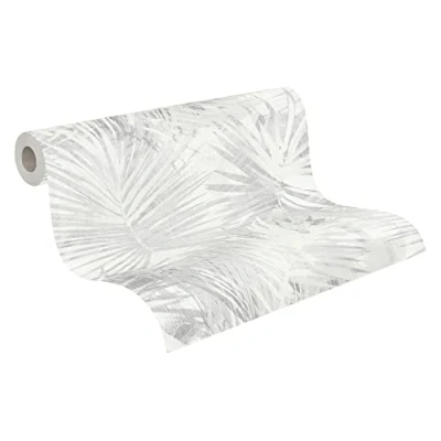 Imagen de Papel Pintado Selva Hygge no tejido 10.05 m x 0.53 Gris Beige Fabricado en Alemania de A.S. Création 363851 36385 1