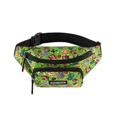 Imagen de Minecraft Set Riñoneras con Correa Ajustable, Bolso de Viaje para Niños (Multi)