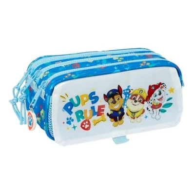 Imagen de Paw Patrol PUPS Rule Portatodo Triple Big, Estuche Infantil, Niño, Ideal para Niños en Edad Escolar, Cómodo y Versátil, Calidad Resistencia, 21.5x8x10 cm, Color