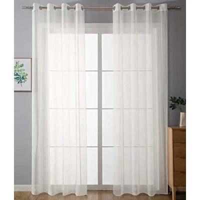 Imagen de 20332 cn2 Uni Juego de 2 Cortinas con Ojales (245 x 140 cm), Color Crema