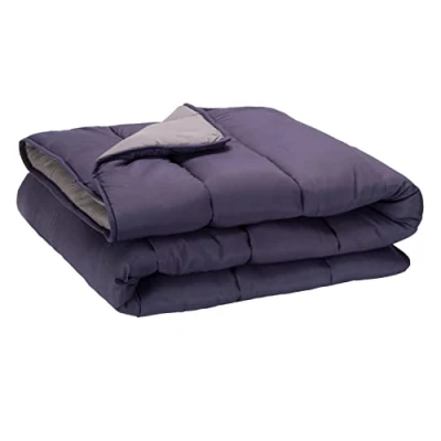 Imagen de Pikolin Home Edredón Reversible 300 gr Relleno Nórdico Bicolor Para Cama 105 Tacto Pluma, Cálido, Transpirable, Color Gris, 180 x 260 cm
