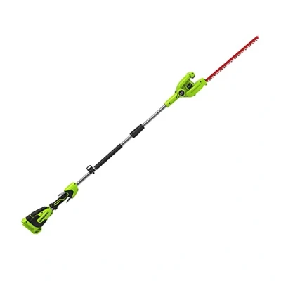 Imagen de Greenworks G40PHA Cortasetos a Batería con Eje Divisible, Cuchillas Doble Acción de 51 cm, Corta Ramas 18 mm Grosor, Pivote Cabezal 125, 3000 spm SIN (40 V) ni Cargador
