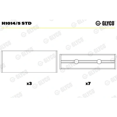 Imagen de GLYCO H1014/5 STD Cojinete de cigüeñal RENAULT: MEGANE 1, CLIO 2, Kangoo I
