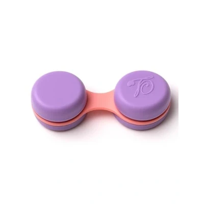 Imagen de Estuche de almacenamiento/remojo para lentes contacto color Azul oscuro macarrón nuevo ojos izquierdo/derecho Estuches contacto, portátiles y a prueba fugas 1 piezas