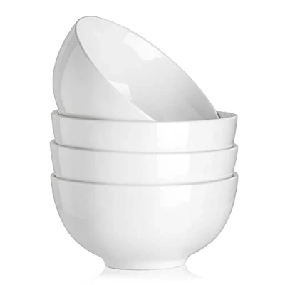 Imagen de MALACASA serie Regular Juego de Cuencos 7&quot; 4 piezas, Tazones Grandes Porcelana Ensaladeras Bowl_1250ml