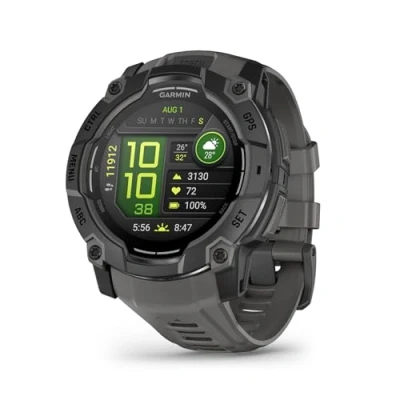Imagen de Garmin Instinct 3, Reloj inteligente con GPS, Pantalla AMOLED de 50 mm, Resistente al agua, Aplicaciones deportivas integradas, Monitorización la salud, Linterna LED, Hasta 24 días autonomía, Negro