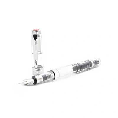 Imagen de TWSBI Diamond Clear 580 Plumín F, pluma estilográfica, de pistón, transparente