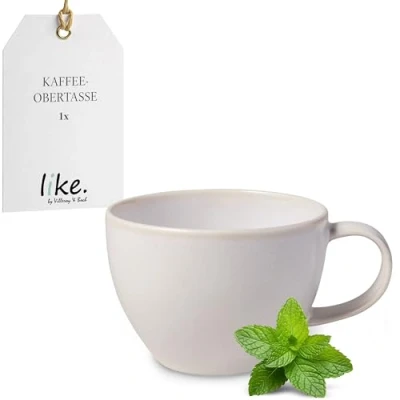 Imagen de Villeroy &amp; Boch like. by Crafted Cotton, porcelana premium, taza de café, apta para lavavajillas, microondas, con asa, té, bebidas calientes