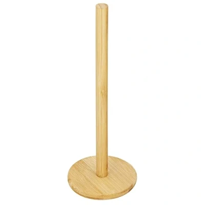 Imagen de SPRINGOS Portarrollos de papel cocina bambú, soporte para rollos cocina, papel, 33 cm