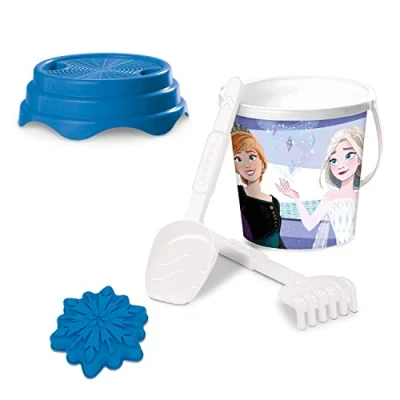 Imagen de Mondo Toys BUCKET SET + MOULD FROZEN Juego de cubo arena ø17 playa (5 piezas) para niños a partir 3 años 28216