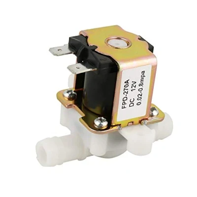 Imagen de Válvula solenoide, Samfox DC 12V solenoide eléctrica normalmente cerrada Interruptor de flujo agua alimentación