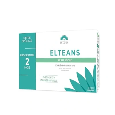 Imagen de ELTEANS CÁPSULAS Lote de 2X60 Cápsulas Confort para Pieles Secas a Muy Proporciona una Combinación Equilibrada Ácidos Grasos Esenciales Omega 3, 6 y 9 LABORATOIRE JALDES