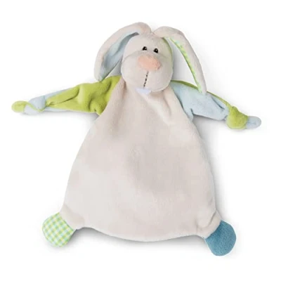 Imagen de NICI Conejo 25x25 cm Tierna Manta a Partir de 0 Meses Infantes Suaves Juguetes para Bebés Edredón Niños, Animal, Color Beige (47129)