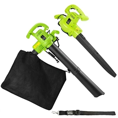 Imagen de Bakaji aspirador eléctrico de jardín 3 en 1, triturador y soplador, soplador hojas, potencia 3000 W, con depósito recogida 40 l correa para el mantenimiento, cable