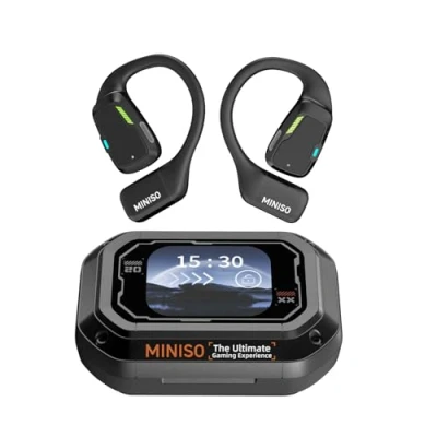 Imagen de MINISO M98 Auriculares Traductor en Tiempo Real, 134 Idiomas Traductores Simultaneos IA de voz, 3 1 con pantalla táctil LCD para Negocios, Viajes y Estudio